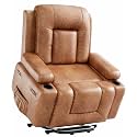 GarveeHome Oversized Wide Power Lift Recliner Chair - Heat and Massage, Faux PU Leather, Adjustable Back and Legs, Electric Lift Chair Designed for The Elderly and People with Mobility impaired