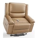GarveeHome Oversized Wide Power Lift Recliner Chair - Heat and Massage, Faux PU Leather, Adjustable Back and Legs, Electric Lift Chair Designed for The Elderly and People with Mobility impaired
