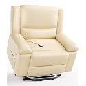 GarveeHome Oversized Wide Power Lift Recliner Chair - Heat and Massage, Faux PU Leather, Adjustable Back and Legs, Electric Lift Chair Designed for The Elderly and People with Mobility impaired