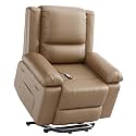 GarveeHome Oversized Wide Power Lift Recliner Chair - Heat and Massage, Adjustable Back and Legs, PU Leather Electric Lift Chair Designed for The Elderly and People with Mobility impaired
