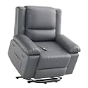 GarveeHome Oversized Wide Power Lift Recliner Chair - Heat and Massage, Adjustable Back and Legs, PU Leather Electric Lift Chair Designed for the Elderly and People with Mobility impaired