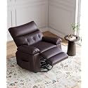 GarveeHome Oversized Wide Recliner Chair - PU Leather Large Manual Recliner for Adults, Ultimate Comfort Lazy Chair with 1.5X Sponge Filling and Easy Recline Mechanism for Relaxation