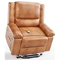 GarveeHome Power Lift Recliner Chair - Heat and Massage, Faux PU Electric Lift Recliner for Elderly &amp; Mobility Impaired, Adjustable Back and Legs, Heavy Duty Lift Chair for Seniors
