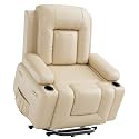 GarveeHome Power Lift Recliner Chair - Heat and Massage, Faux PU Electric Lift Recliner Chair for The Elderly, Adjustable Back and Legs, Designed for The Elderly and People with Mobility impaired