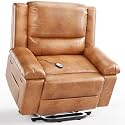 GarveeHome Power Lift Recliner Chair - Heat and Massage, Faux PU Electric Lift Recliner for Elderly &amp; Mobility Impaired, Adjustable Back and Legs, Heavy Duty Lift Chair for Seniors