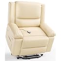 GarveeHome Power Lift Recliner Chair - Heat and Massage, Faux PU Electric Lift Recliner for Elderly &amp; Mobility Impaired, Adjustable Back and Legs, Heavy Duty Lift Chair for Seniors