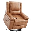 GarveeHome Power Lift Recliner Chair - Heat and Massage, Adjustable Back and Legs, PU Leather Electric Lift Chair Designed for The Elderly and People with Mobility impaired