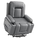GarveeHome Power Lift Recliner Chair - Heat and Massage, Faux PU Electric Lift Recliner Chair for The Elderly, Adjustable Back and Legs, Designed for The Elderly and People with Mobility impaired