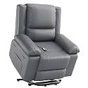 GarveeHome Power Lift Recliner Chair - Heat and Massage, Adjustable Back and Legs, Pu Leather Electric Lift Chair Designed for The Elderly and People with Mobility Impaired