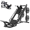 GarveeLife Leg Press Hack Squat Machine Combo, 2 in 1 Leg Press Machine for Home Gym with Linear Bearing, Hack Squat Machine with Calf Block for Full Lower Body Workout