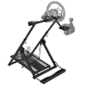 GarveeTech Racing Steering Wheel Stand, Simulator Cockpit Wheel Stand, Racing Steering Shifter Mount Fit for Mainstream Gaming L-Type Folding, NOT Included Racing Wheel/Pedals