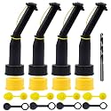Gas Can Spout Replacement Kit Leakproof Angle Nozzles Gasket Filter Screen Vent Cap Drill Bit for Old Style Gas Can Compatible with Midwest Blitz Gott Rubbermaind Essence Scepter (4 pack)