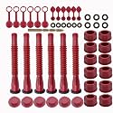 Gas Can Spout Replacement Kit, Old Style Gas Can Nozzle for Easy Installation, Flexible Pouring Nozzle Compatible with Most 1/2/5/10 Gallon Oil Cans (6 Kit-Red)