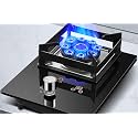 Gas cooktop Desktop Burner Cooker gas hob 33CM Hob For Built-in Or Desktop，Natural Stove, Liquefied Petroleum,1 Cast Iron Portable Ring ， For Warming, Coo(G(5.2kw),LPG)