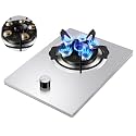 Gas cooktop Desktop Burner Cooker gas hob Hob, Desktop/Embedded Home Kitchen Single Stove ，With Flame Failure Protection，Easy To Clean(C,NG)