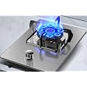 Gas cooktop Desktop Burner Cooker gas hob 33CM Hob For Built-in Or Desktop，Natural Stove, Liquefied Petroleum,1 Cast Iron Portable Ring ， For Warming, Coo(D(5.2kw),LPG)