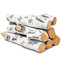 Gas Fireplace Logs, Birch Logs 7pcs Fake Fireplace Insert, Faux Ceramic White Birch Wood Firepit Firebowl Indoor or Outdoor Decor