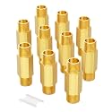 GASHER 10PCS 1/4" MNPT Brass Long Nipple 2" Length Pipe Fitting