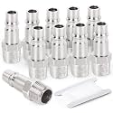GASHER 10PCS 1/4-Inch NPT Male Industrial Air Tool Fitting, 3/8-Inch High Flow Pneumatic Plugs