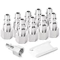 GASHER 10PCS 3/8-Inch NPT Female Industrial Air Tool Fitting, 3/8-Inch High Flow Pneumatic Plugs Max Working Pressure 300PSI