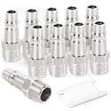 GASHER 10PCS 3/8-Inch NPT Male Industrial Air Tool Fitting, 3/8-Inch High Flow Pneumatic Plugs Max Working Pressure 300PSI