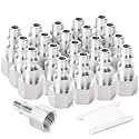 GASHER 20PCS 1/4-Inch NPT Female Industrial Air Tool Fitting, 1/4-Inch High Flow Pneumatic Plugs Max Working Pressure 300PSI
