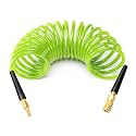 GASHER 3/8" x 10FT Polyurethane Recoil with Industrial Quick Coupler Green