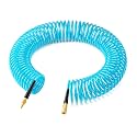 GASHER 3/8" x 50FT Polyurethane Recoil with Industrial Quick Coupler Blue