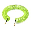 GASHER 3/8" x 50FT Polyurethane Recoil with Industrial Quick Coupler Green