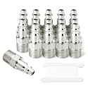 GASHER 3/8-Inch NPT Male Industrial Air Plug,1/4-Inch High Flow Pneumatic Plugs 300PSI (20-Pack)