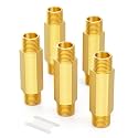 GASHER 5PCS 1/2" MNPT Brass Long Nipple 3" Length Pipe Fitting