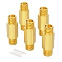 GASHER 5PCS 1/4" MNPT Brass Long Nipple 2" Length Pipe Fitting