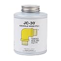 Gasoila Thread Sealant JC-30, High-Fill for Extreme Temperatures, Metal & PVC Sealant for Threads, Pipes, Valves, LP & Natural Gas, Fuel, Water, Cryogenics, High Pressure Seal, 1 Pint w/Brush