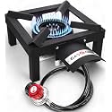 GasOne High Pressure Single Propane Burner - Outdoor Cooking with Heat Shield and Guard – Propane Burner Head for Camping, Tailgating, Seafood Boil, Home Brewing - Patented
