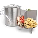 GasOne Stainless Steel Steamer – 30qt Steamer Pot for Cooking with Water Fill Spout, Rack, Divider – Steam Pot for Tamales and Crab Boil – Induction Ready