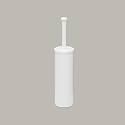 Gatco 1481W Latitude II Toilet Brush Holder, Freestanding Bathroom Toilet Brush Set, Matte White