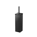 Gatco 1488MX Toilet Brush Holder for Bathroom, Square Freestanding Toilet Bowl Brush Canister with Modern Decorative Design, Matte Black
