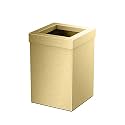 Gatco Small Bathroom Trash Can With Lid, Square 3 Gallon Stainless Steel Wastebasket, Under Sink, Brushed Brass, For Bathroom, Bedroom, Office (1913B)