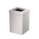 Gatco Small Bathroom Trash Can With Lid, Square 3 Gallon Stainless Steel Wastebasket, Under Sink, Satin Nickel, For Bathroom, Bedroom, Office (1914)