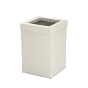 Gatco Small Bathroom Trash Can with Lid, Square 3 Gallon Stainless Steel Wastebasket, Under Sink, Matte Pearl, for Bathroom, Bedroom, Office (1935)