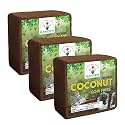 Gate Garden Cocopeat Block - 5Kg (Pack of 3) | Expands up to 25 Liters Each | Natural Coconut Fibre | Fertilizers for Plants Home Garden | Organic Manure Compost | Enriched Potting Soil Mix | Agropeat