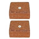 GATE GARDEN Cocopeat Block, Agropeat Block - Expands Up to 40-50 litres of Coco Peat Powder for All Seeds and Plants (1kg, Set of 2 Brick for Multi time use)