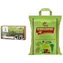 GATE GARDEN Cocopeat Brick (650gm) - Expands to 3.5 Kg Powder &amp; Kraft Seeds Vermicompost for All Kinds of Plants 5kg, Black Gold, Complete Food for The Soil, Enriched with Cow Urine, 100% Organic