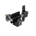GateMate Long Throw Gate Lock, Euro Profile Keyed Alike Gate Lock for Sheds, Gates & Garage Doors, Keyed Both Sides, 316 Stainless Steel, for Wooden Gates & Doors Up to 2”, 5 Keys