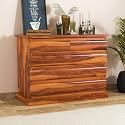 GateWay Furniture 5-Drawer Sheesham Wood Wooden Chest of Drawers for Stylish Living Room Storage (Julian,Honey Finish)