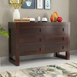 gateway furniture chest of drawers dylan walnut finish lacquered
