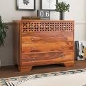 Gateway Furniture Sheesham Wooden Chest of Drawer with 4 Spacious Drawer Storage for Elegant Living Room Storage - Chest of Drawers Wooden Drawer Cabinet for Bedroom Home Decor (Asher, Honey Finish)