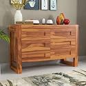 GateWay Furniture Handcrafted Solid Sheesham Wood Wooden 6-Drawer Chest of Drawers and Dresser for Multipurpose Storage (Dylan, Honey Finish)
