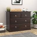 GateWay Furniture Solid Sheesham Wood Chest of Drawers with 4-Drawer Storage (Scott, Walnut Finish)
