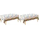 Gatherfun Building Block Tablecloth, Plastic Table Cover for Building Block Themed Kids Birthday Party, 3 PCS, 54'x108' (Pack of 2)